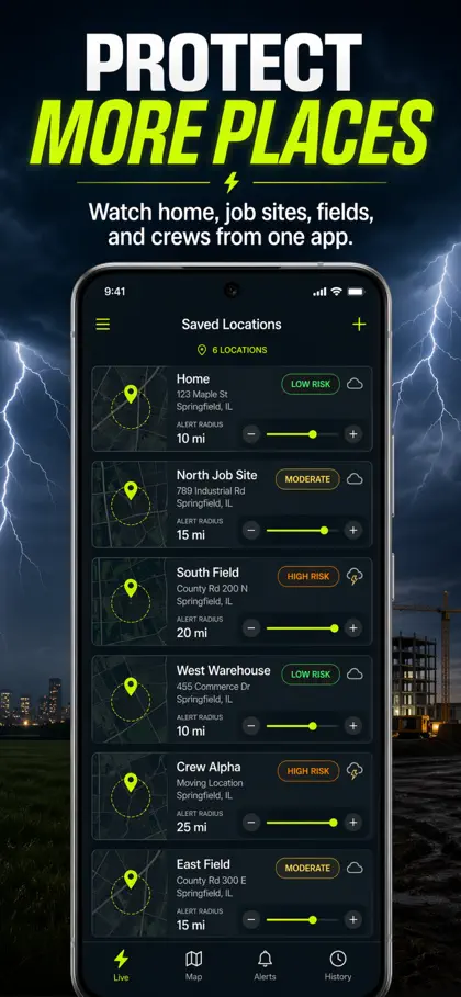 Capture d'écran 4 sur 4 de Lightning Tracker & Radar Map