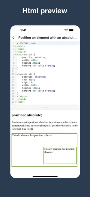 CSS editor, snippets, exercise screenshot 3