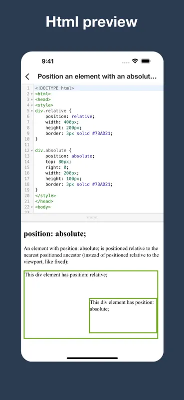 CSS editor, snippets, exercise screenshot 3 of 9