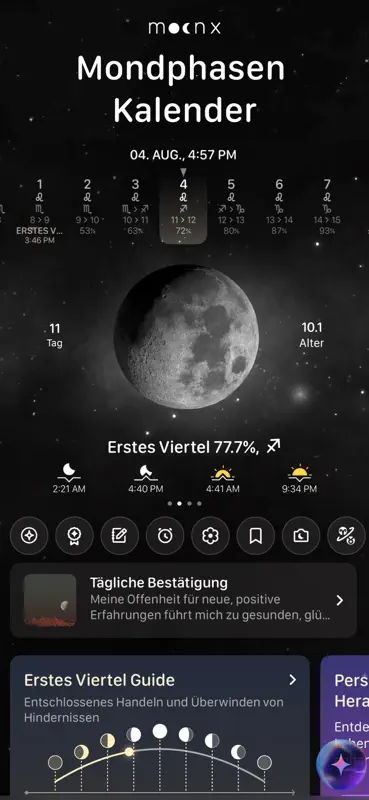 MoonX: Moon Calendar for Life screenshot 2 of 10