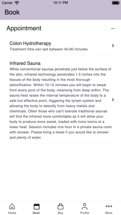 Release Wellness Centre Screenshot