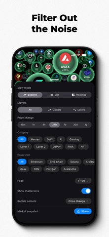 Crypto Bubbles & Heatmap Screenshot 4 of 8