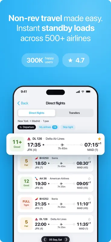 Staff Airlines: Non-Rev Travel screenshot 1 of 8
