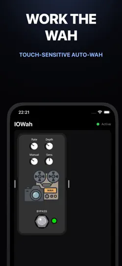 Screenshot von IOWah Pedal: AUv3 Plugin auf dem iPhone 1