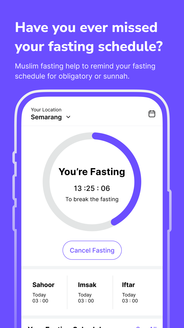 Muslim Fasting Calendar Alarm