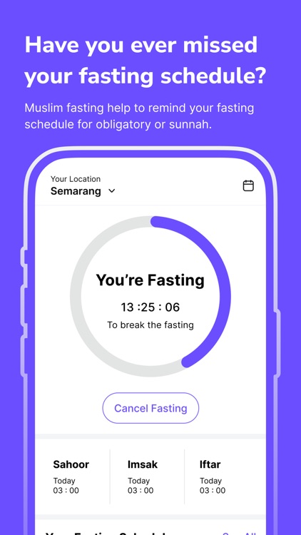Muslim Fasting Calendar Alarm