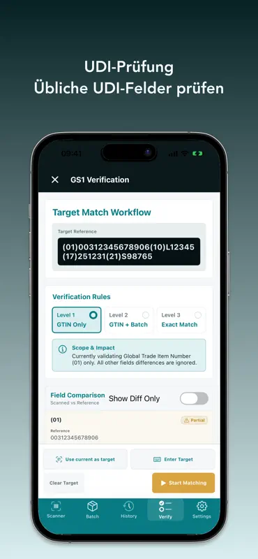 GS1 Barcode UDI Feldprüfung screenshot 2 of 8