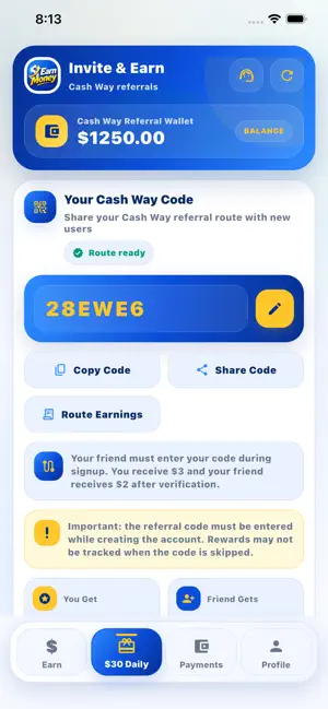 Cash Way Earn Money Everyday screenshot 3