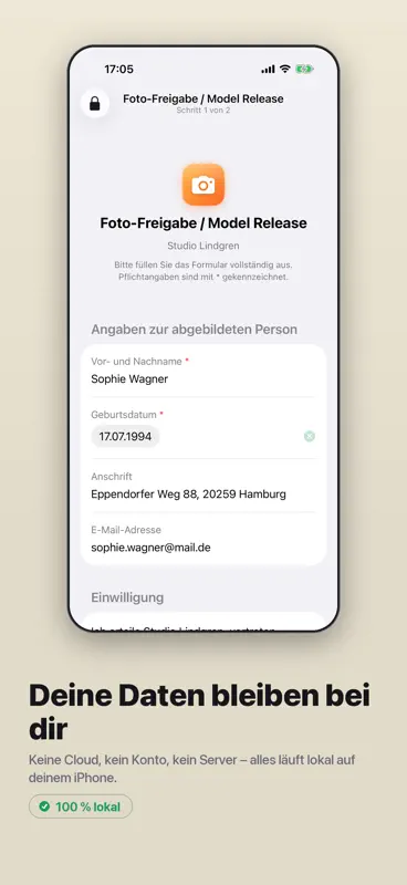 Einverständniserklärung App screenshot 2 of 8