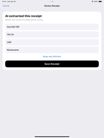 Receipt Scanner: Scan Prices iPad screenshot