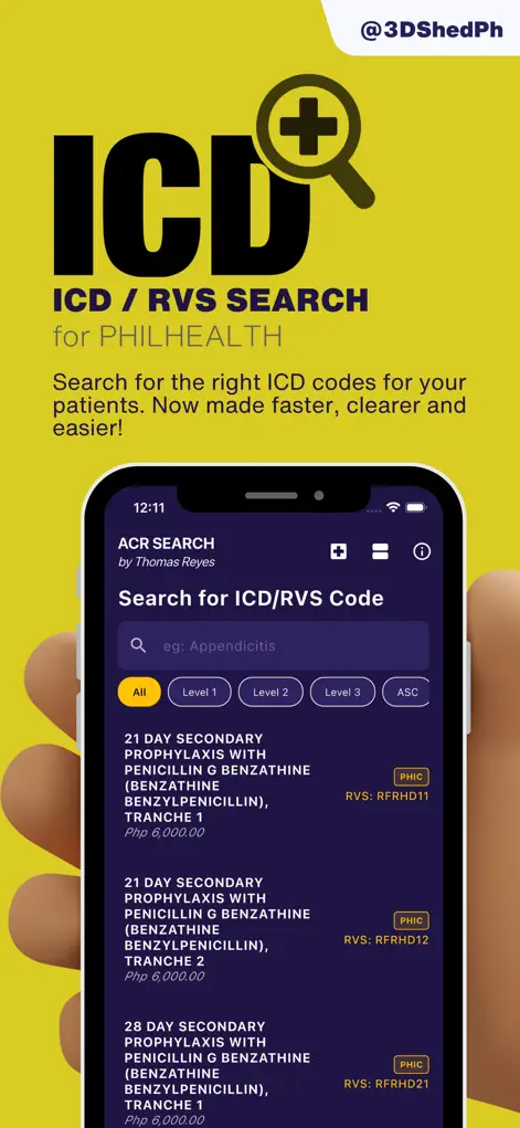 ICD RVS Search for PhilHealth - Health & Fitness App | MWM