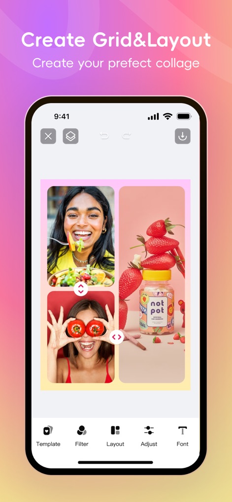 Licowa -Photobooth & Wallpaper - The app provides an intuitive interface for collage creation, offering flexible grid layouts and essential editing functions like filters.