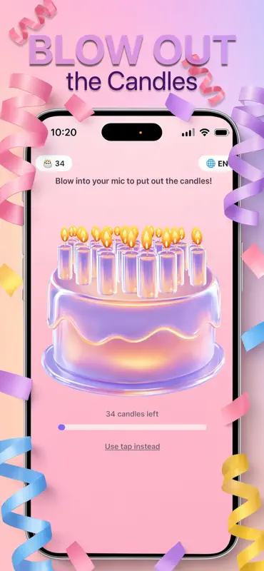 Candle Wish: ひと吹きバースデーケーキ screenshot 1 of 5