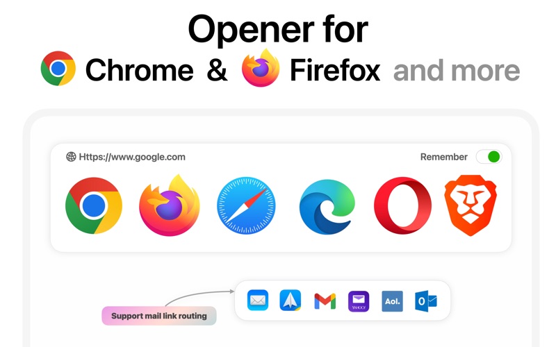 Screenshot #1 pour Opener for Chrome & Firefox