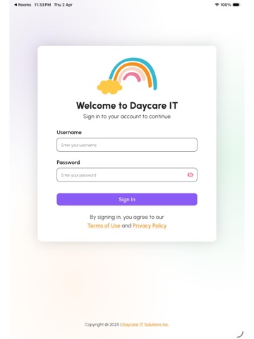Daycare IT Parents iPad screenshot