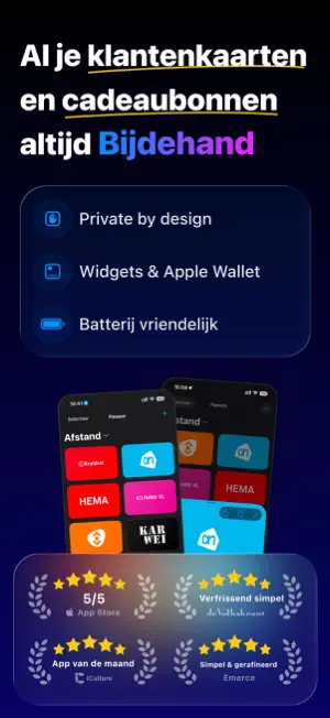 Bijdehand: klantenkaarten screenshot 1