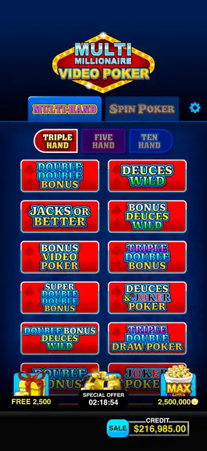 Multi Millionaire Video Poker screenshot 6