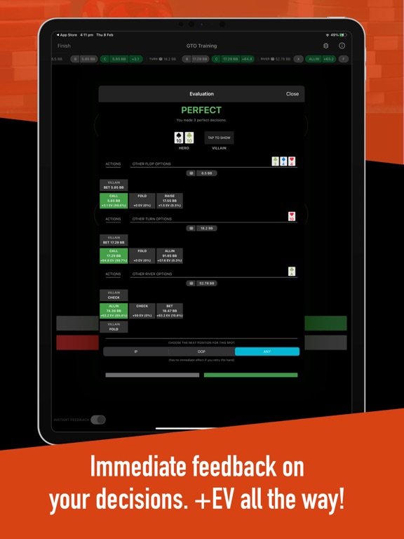 Screenshot #5 pour Postflop+ GTO Poker Trainer