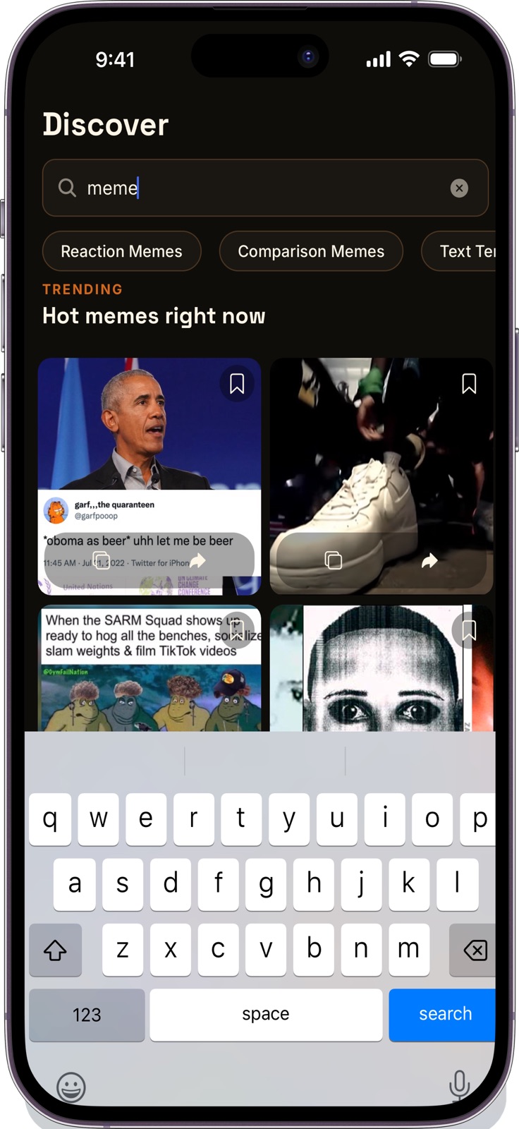 Snagg (a meme app) iphone screenshot 4