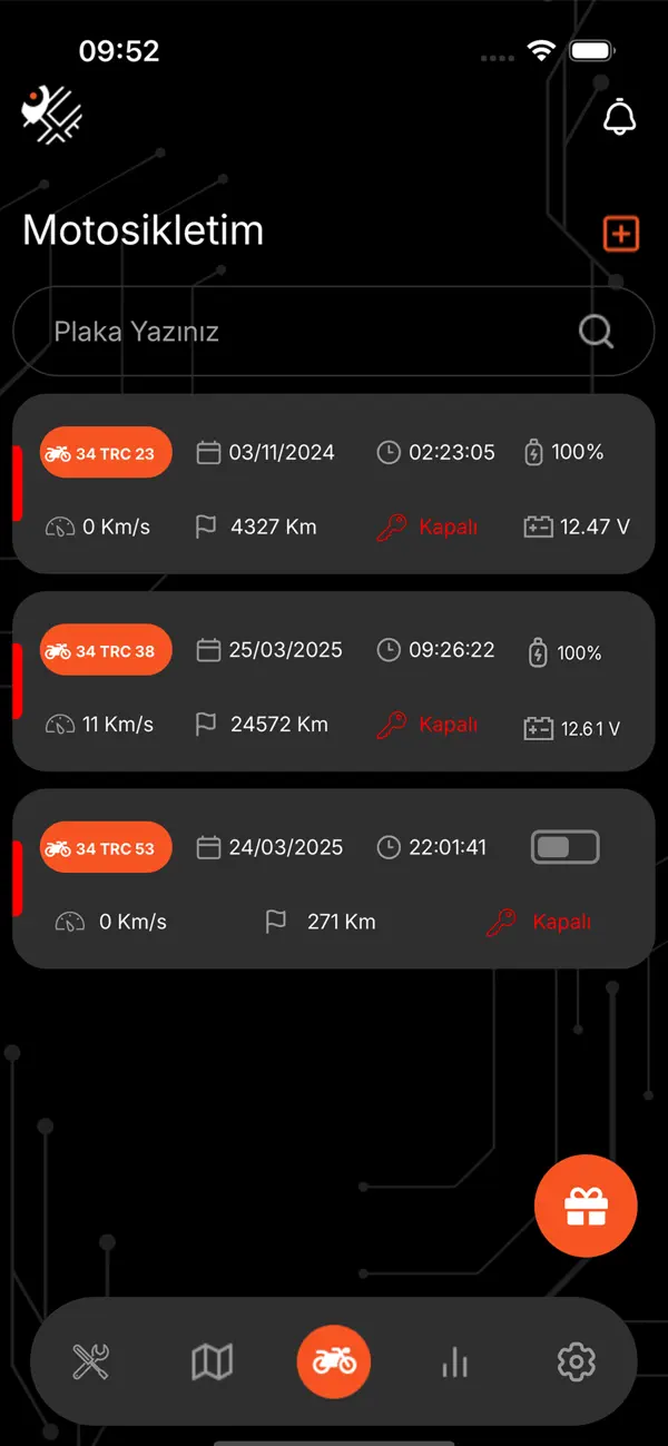 Screenshot #1 pour Turuncu Motosiklet Takip