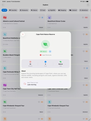 Travel-Planner iPad screenshot