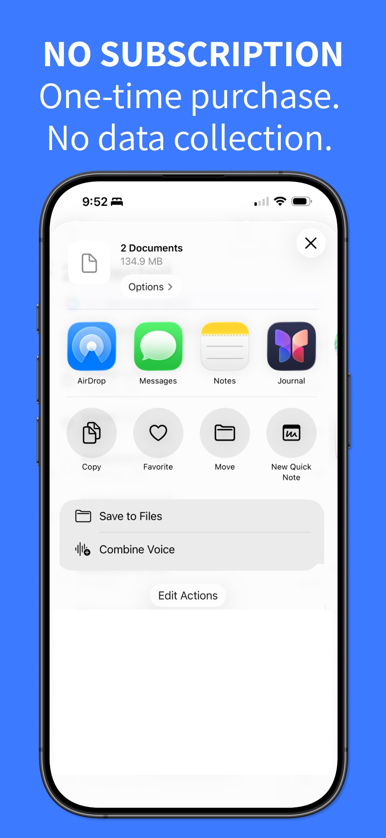 Combine Voice Memos + screenshot 2