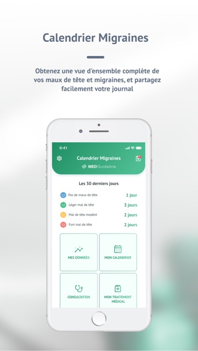 Screenshot #1 pour Calendrier Migraines