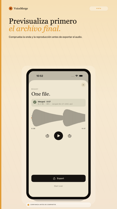 VoiceMerge: une notas de voz screenshot 3
