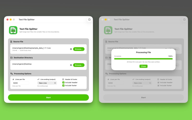 Screenshot #2 pour Text File Splitter