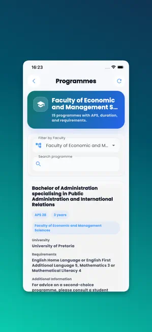 University Qualifications iPhone screenshot 1