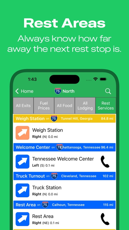 #7. iExit Interstate Exit Guide (iOS) 由: Metrocket, LLC