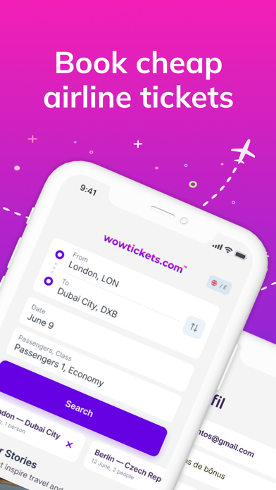 Wowtickets Book cheap flights Screenshot