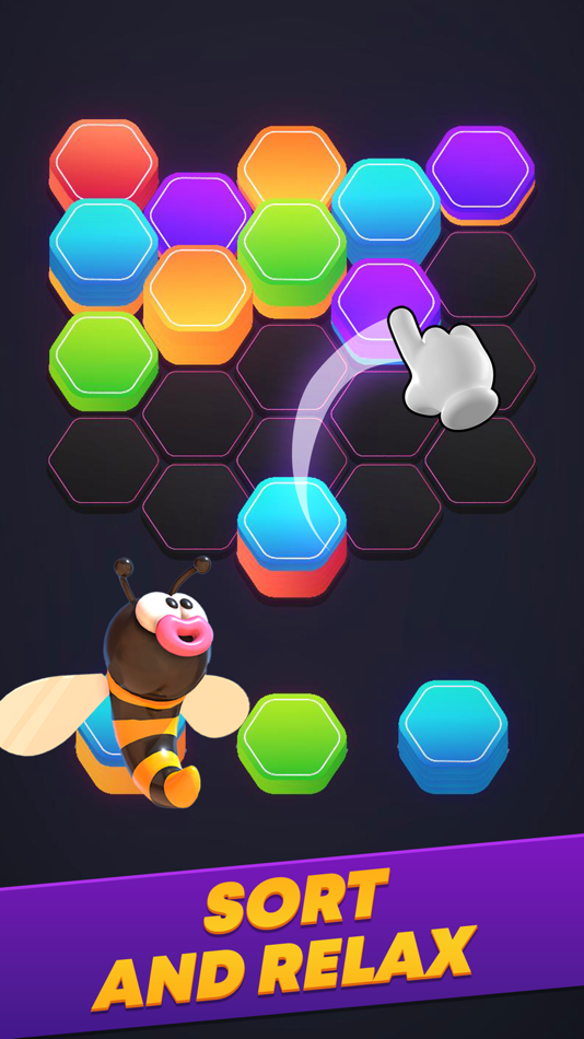 #2. Hexacomb - Stack and Merge 3D (iOS) By: Pandorio LTD