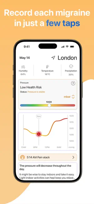 Pressure & Migraine Monitor screenshot 1