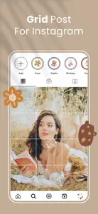 Grids Post Templates for Feed screenshot #1 for iPhone