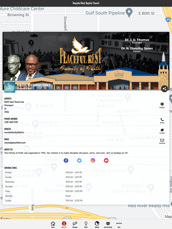 Peaceful Rest Baptist Church iPad screenshot 2 - Lifestyle app