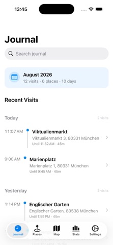 Been: Private Location Log Screenshot 1 of 5