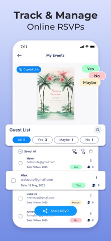 Invitation Maker - Invites4U iPhone screenshot