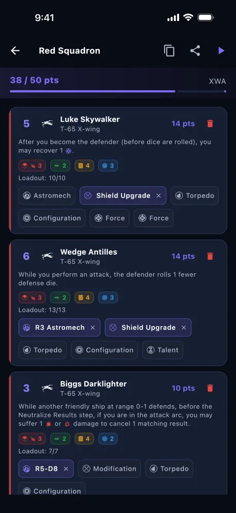 Squadron Datapad screenshot 2