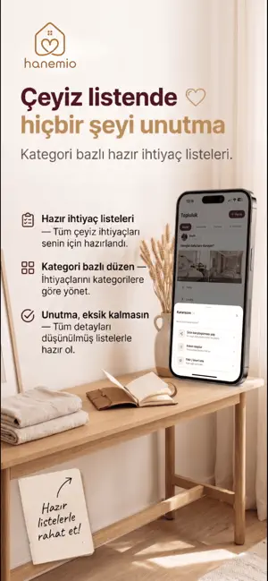 Hanemio: Çeyiz & Ev Topluluğu screenshot 1