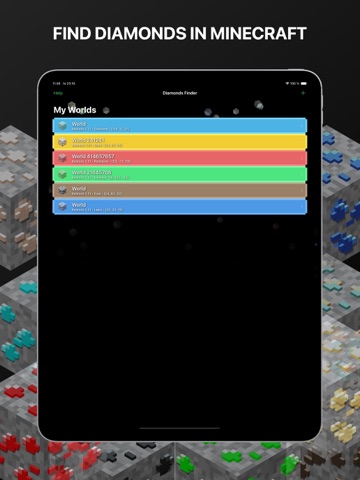 Diamonds Finder For Minecraft iPad screenshot