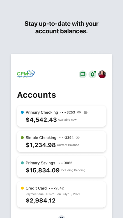 CPM Mobile Banking Screenshot