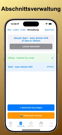 Screenshot von OldTimer Rally Timer auf dem iPhone 2