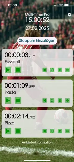 Screenshot von Multi-Timer Pro - Stoppuhr auf dem iPhone 4