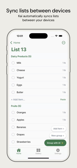 Kai - Grocery List Screenshot 3 of 4