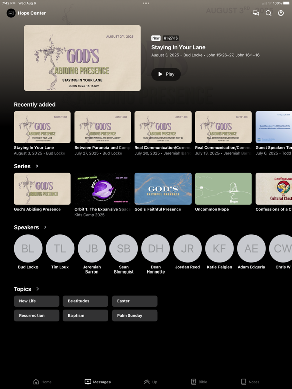 Hope Center Covenant Church iPad screenshot 2 - Education app