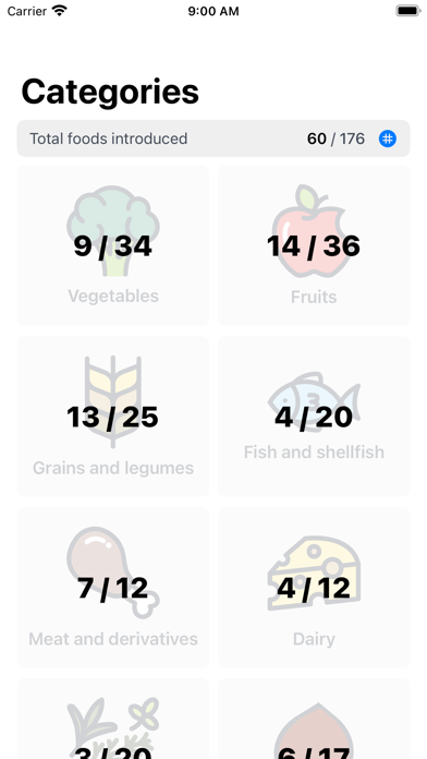 Baby Foods Tracker Screenshot