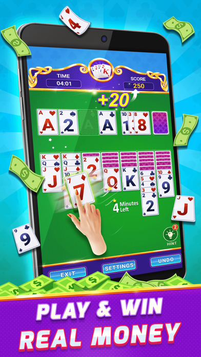 Solitaire World - Win Cash Screenshot