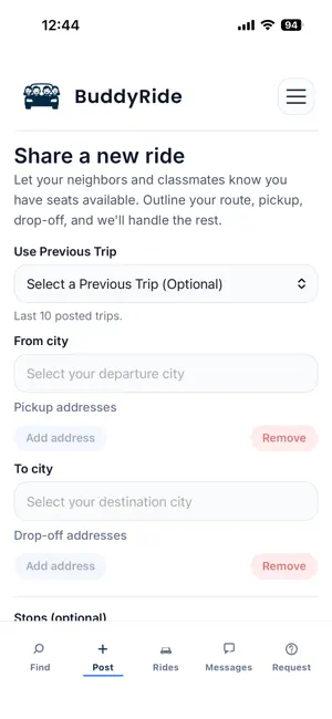 BuddyRide Canada screenshot 1