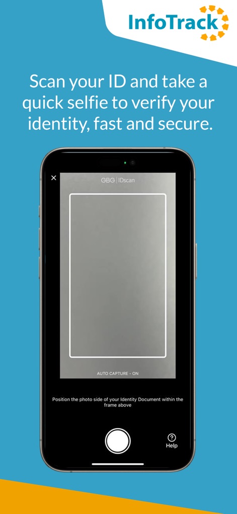 eCOS Legal - 이 앱은 신분증 스캔과 셀카 촬영을 통해 신원을 빠르고 안전하게 확인할 수 있도록 지원하며, 신분증 배치를 위한 '사각형 프레임'과 '자동 캡처(AUTO CAPTURE)' 기능을 제공합니다.